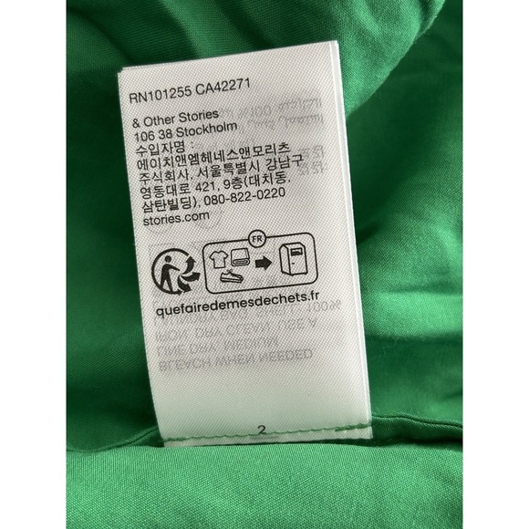 & OTHER STORIES Halterneck Gathered Tier Dress Maxi‎ Dress Green Size 6 NWT - Picture 13 of 13